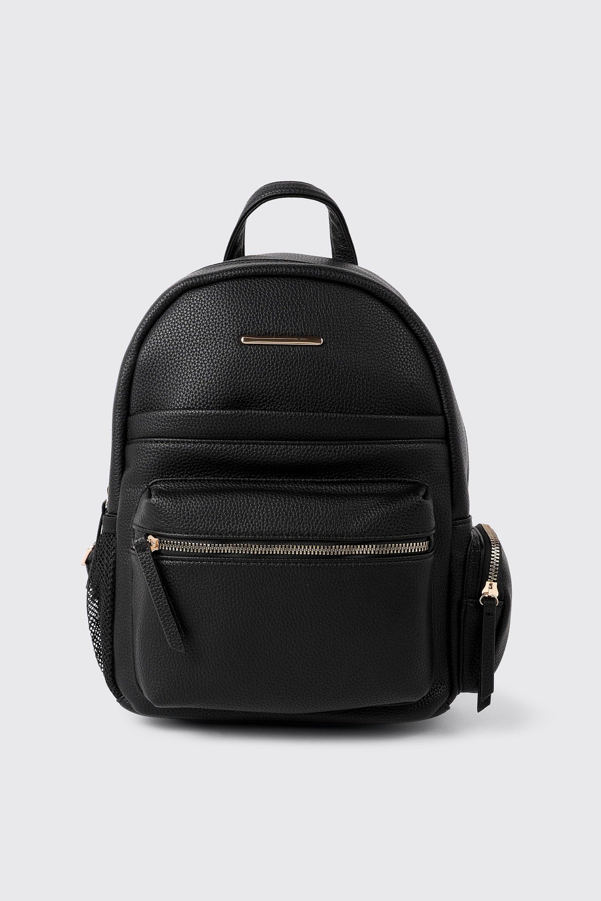 Pebbled Faux Leather Backpack