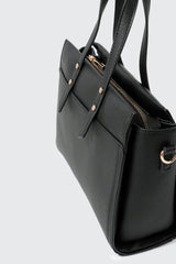 Pebbled Faux Leather Small Tote