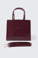 Croc Embossed Small Tote