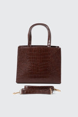 Croc Embossed Small Tote