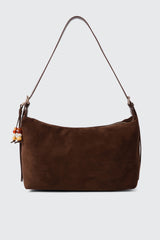 Suede Small Tote with Beads