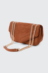Smooth Faux Suede Crossbody Bag