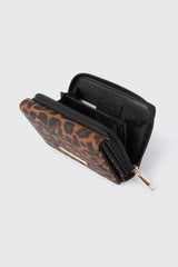 Leopard Print Snap Closure Wallet